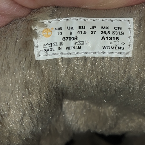 Timberland Mount Hope Waterproof Snow Boot Black 8709R Sz 10 Cordura Gripstick - Picture 13 of 13